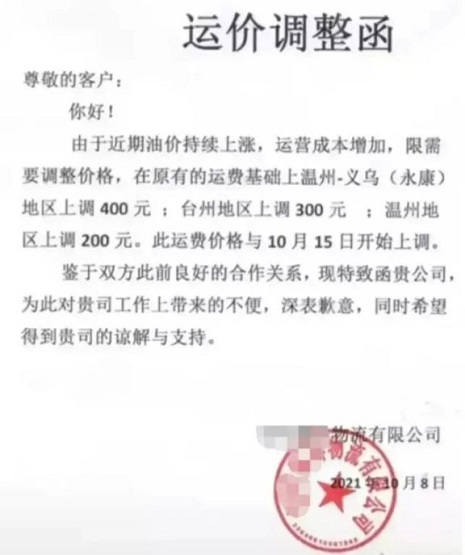 物流運(yùn)價(jià)調(diào)整 物流運(yùn)價(jià)調(diào)整
