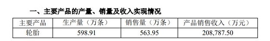 主要產(chǎn)品產(chǎn)量、銷量及收入