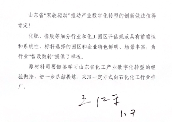 山東省橡膠行業(yè)智能化評估成果獲工信部領(lǐng)導認可