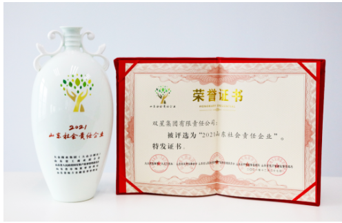 雙星集團(tuán)獲評(píng)“2021山東社會(huì)責(zé)任企業(yè)”