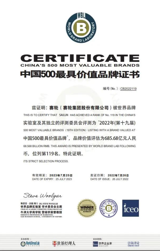 賽輪品牌價值，六年增三倍！