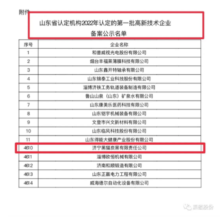喜報(bào)！濟(jì)寧黑貓順利通過2022年高新技術(shù)企業(yè)認(rèn)定