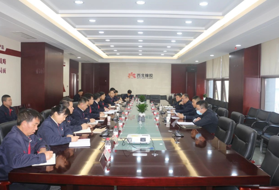 延長石油集團紀委書記魏國林一行到訪陜西延長石油西北橡膠有限公司進行調(diào)研并座談
