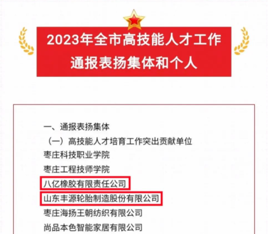 棗礦橡膠公司雙喜獲表揚：獲評高技能人才培育工作突出貢獻單位