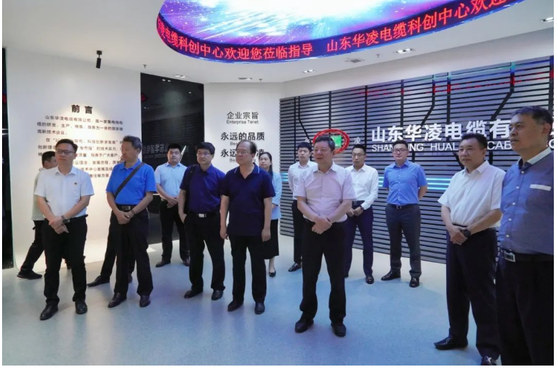 軌道交通集團(tuán)外部董事楊承林、周有志、王曉軍、李利平、胡安洪，濟(jì)南軌道交通集團(tuán)黨委委員、副總經(jīng)理盧慶亮，資產(chǎn)管理公司副總經(jīng)理劉迎展等蒞臨山東華凌電纜有限公司進(jìn)行調(diào)研交流。這次調(diào)研旨在深入了解華凌電纜在電纜行業(yè)的發(fā)展情況及其在核電、軌道交通、新材料等領(lǐng)域的成就和貢獻(xiàn)。