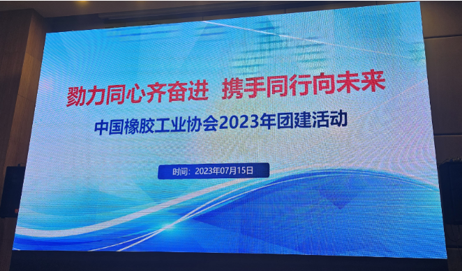 中國橡膠工業(yè)協(xié)會于7月14～17日在山東威海召開2023年度拓展培訓(xùn)團(tuán)建活動暨全體員工會議。此次會議共有59名來自各部門、分會(委員會)的員工參與，其中包括協(xié)會長徐文英、副會長兼秘書長雷昌純、監(jiān)事長、名譽(yù)會長鄧雅俐等重要成員。
