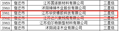 江蘇華安橡膠科技有限公司獲得了三星級上云企業(yè)的認可。該公司以其自主品牌“國新”、“國豪”、“華安”而聞名，目前正積極推進上市工作，為其在數(shù)字化領域的發(fā)展提供了更多的機會。